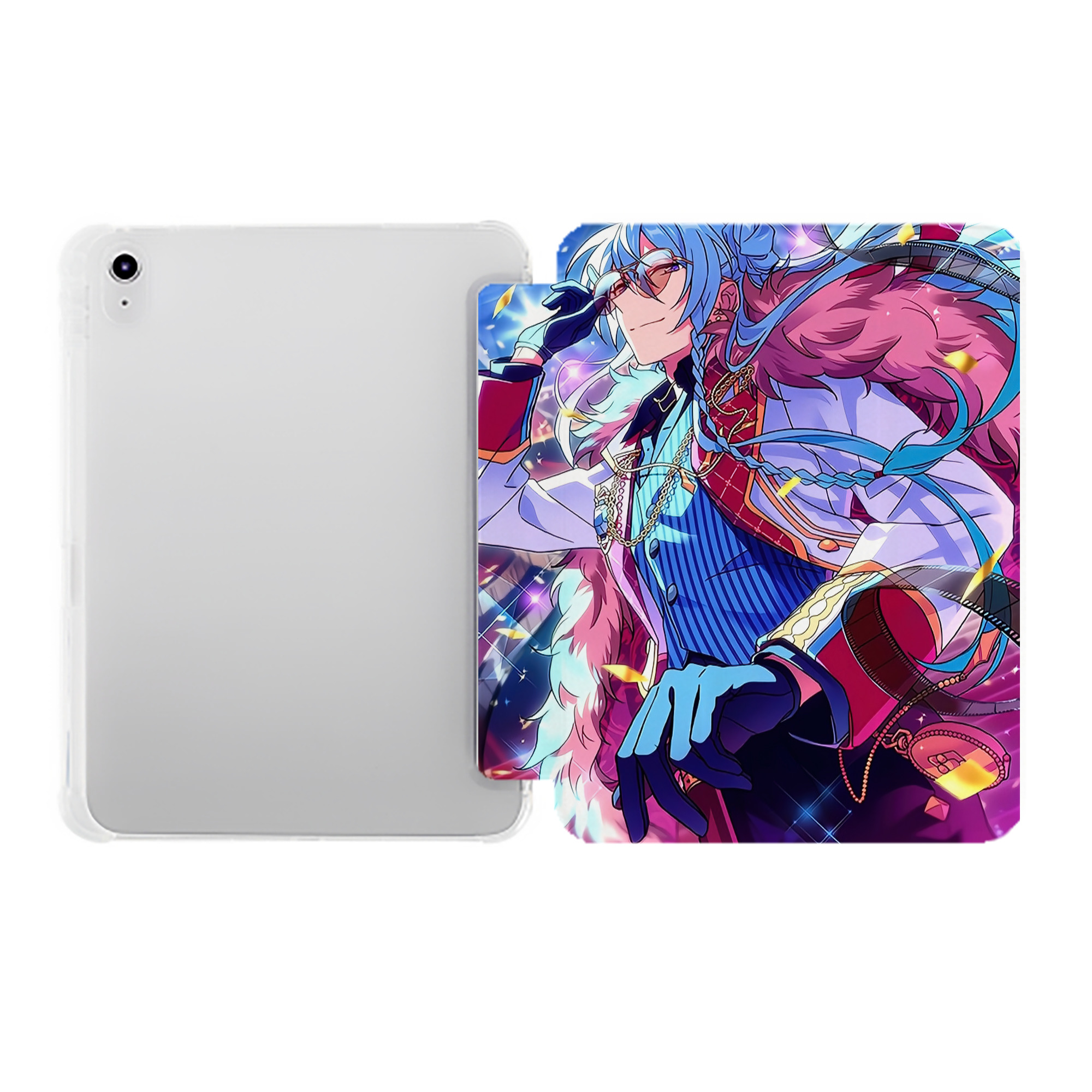 （画像用） あんさんぶるスターズ! Ensemble Stars IPad ケース ペン収納付き 三つ折りスタンド PUレザー×シリコン 対応機種9.5/10.5/10.9インチ